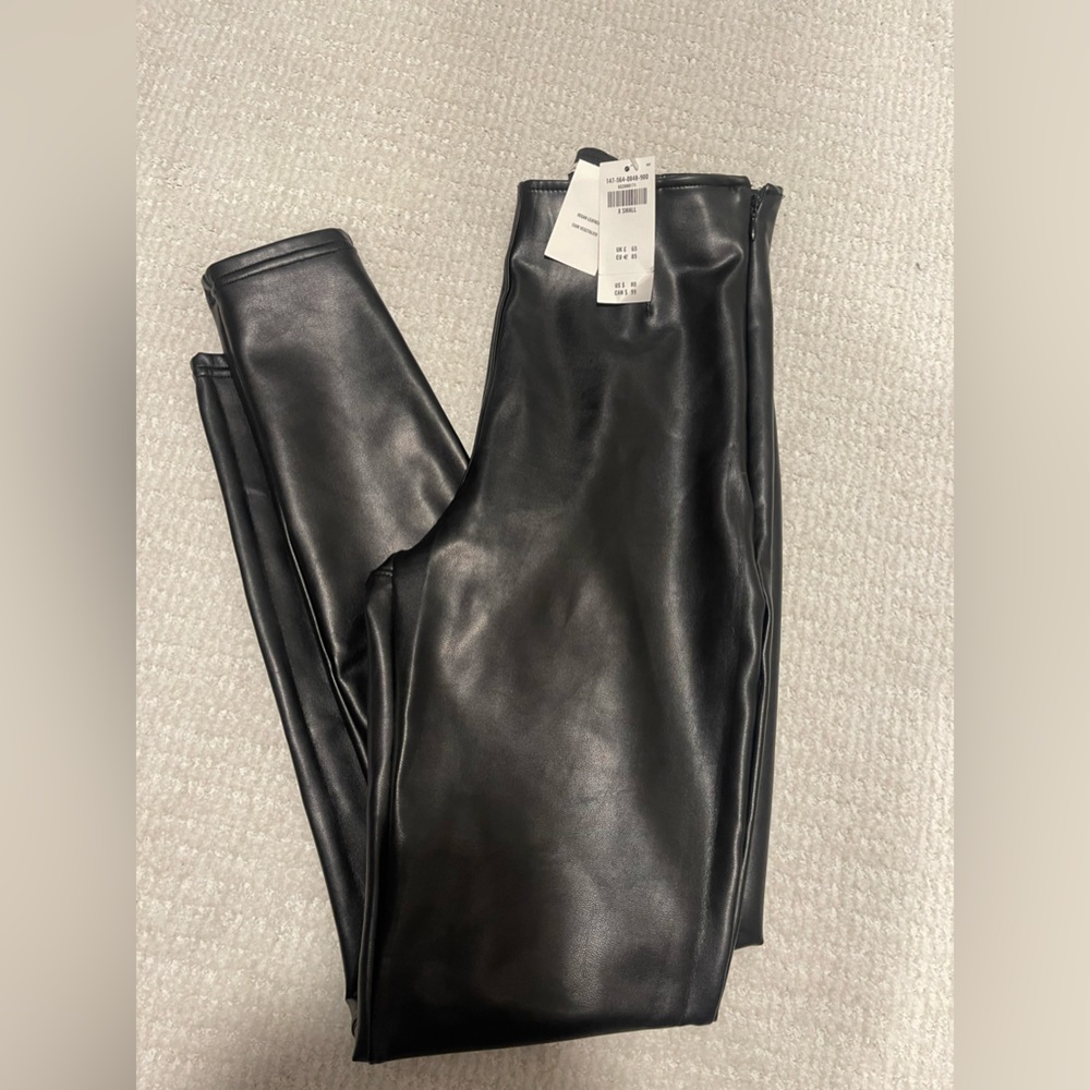 Black leather Abercrombie pant\legging